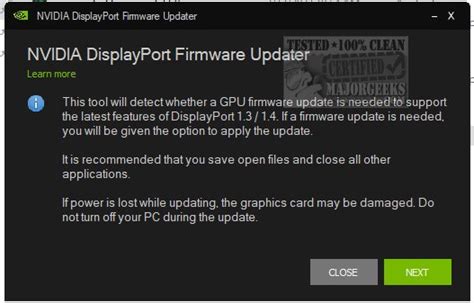 Download NVIDIA Graphics Firmware Update Tool - MajorGeeks