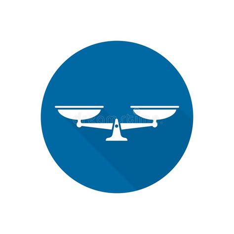 Scales Of Justice Icon Vector Isolated Flat Design Illustration Stock