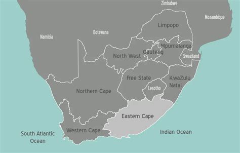 South Africa Eastern Cape Map - MapSof.net