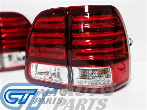 Clear Red Led Tail Lights For 98 07 Toyota Land Cruiser Fj100 Lc100