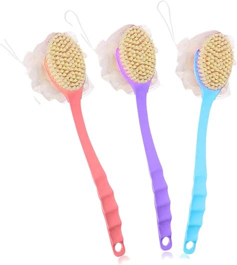 Exfoliating Body Brush Shower Anti Slip Long Handle Loofahs Bath Brush