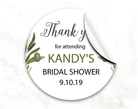 Bridal Shower Stickers Shower Stickers Olive Bridal Shower Labels