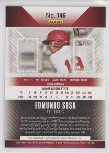 2015 Panini Elite Extra Edition Prospects Autographs 146 Edmundo