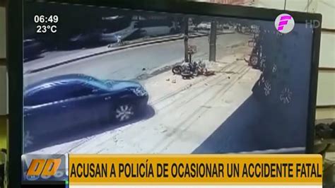 Acusan A PolicÍa De Ocasionar Un Accidente De TrÁnsito Telefuturo Canal De Tv Líder Del Paraguay