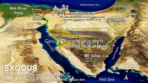 Route Of Exodus Maps And Videos Casual English Bible