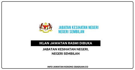 Permohonan Jawatan Kosong Jabatan Kesihatan Negeri Negeri Sembilan