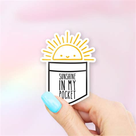 Sunshine In My Pocket Sticker Macbook Stickers Laptop Stickers