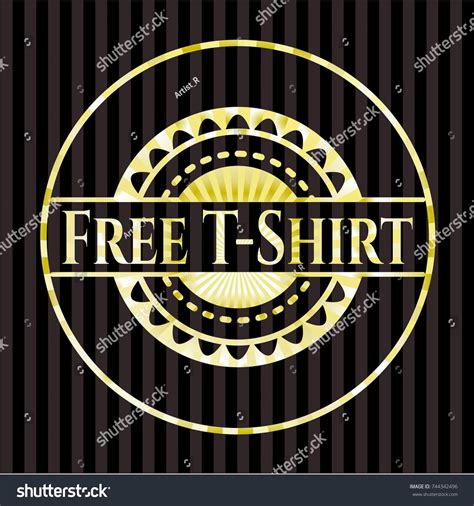 Free Tshirt Gold Emblem Stock Vector (Royalty Free) 744342496 ...