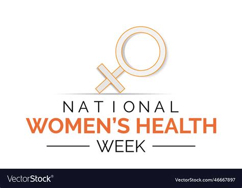 National Womens Health Week Starts Each Year Vector Image