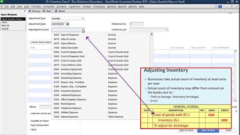 Adjust Inventory In Quickbooks Desktop Youtube