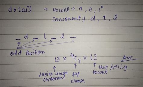 N How Many Different Ways Can The Letters Of The Word Detail Be