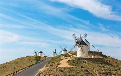 Premium Photo | Don quixote windmills in consuegra spain