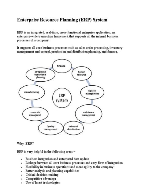 A Comprehensive Overview of Enterprise Resource Planning (ERP) Systems ...