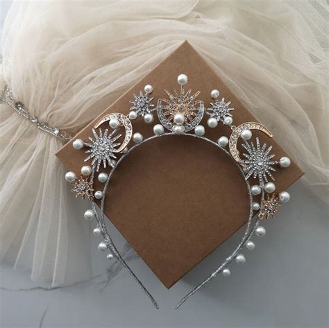 Bridal Halo Headband Bridal Tiara Wire Jewelry Crown Jewelry Silver