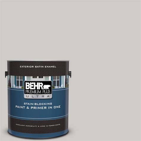 BEHR Premium Plus Ultra 1 Gal PPU26 10 Chic Gray Satin Enamel