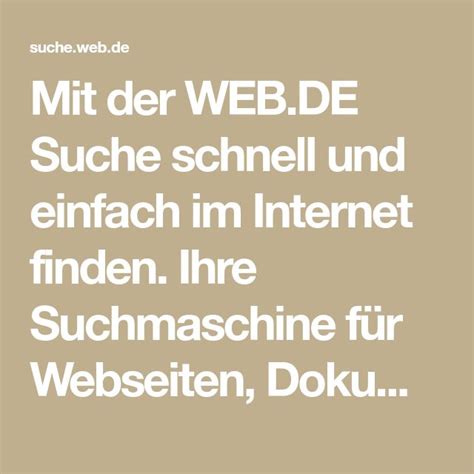 Mit Der Web De Suche Schnell Und Einfach Im Internet Finden Ihre