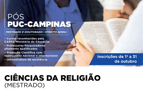 Portal Puc Campinas Mestrado Em Ci Ncias Da Religi O Est