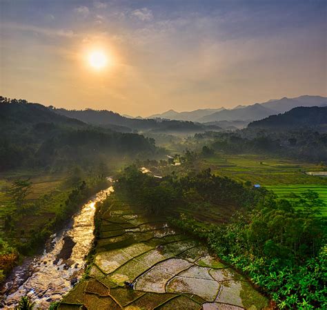 Pemandangan Udara Dari Sawah · Foto Stok Gratis