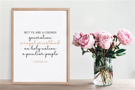 Bible Verse Wall Art 1 Peter 29 Kjv Home Wall Decor