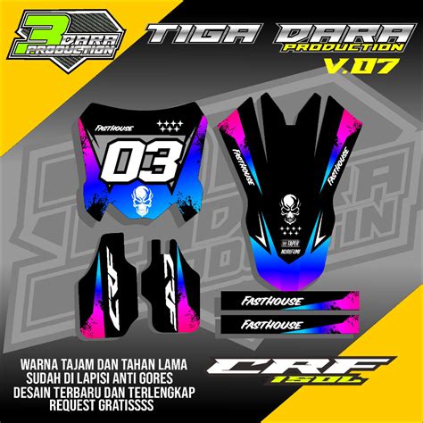 Jual Decal Stiker Papan Nomor Crf L Bisa Costume Nama Dan Nomor