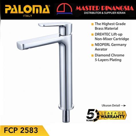 Jual PALOMA FCP 2583 KERAN WASTAFEL TINGGI SINK MEJA CUCI TANGAN KRAN