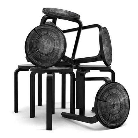 Artek Special Edition Nao Tamura Aalto Stool Artek Alvar Aalto