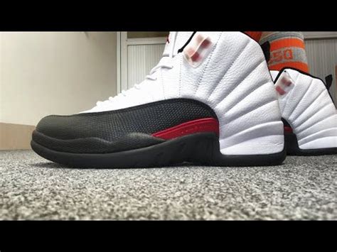 First Look Air Jordan 12 Red Taxi HD On Feet YouTube