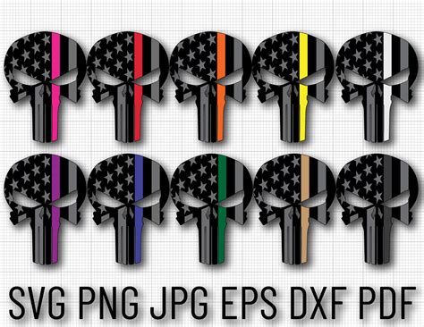 The Punisher Flag Svg Punisher Svg Punisher Skull Svg Skull Svg