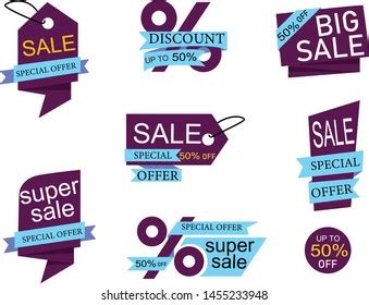 Countdown Number Day Left Banner Set Stock Vector Royalty Free