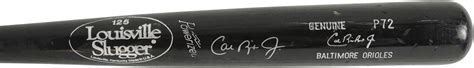 S Cal Ripken Jr Baltimore Orioles Signed Game Used Bat