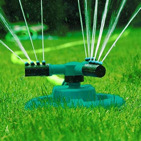 Garten Sprinkler Automatische Rasen Wasser Sprinkler 360 Grad 3 Arm