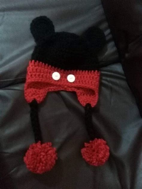 Gorro De Lana A Crochet De Mickey Mouse Gorros De Mickey Gorro De