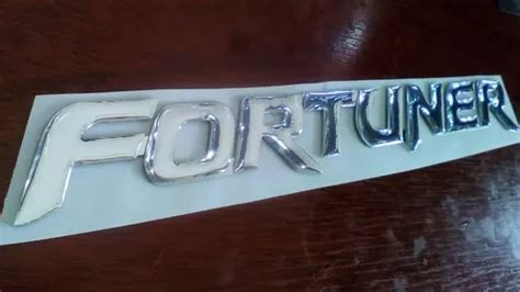 Emblema Letras Fortuner Para Compuerta Toyota MercadoLibre