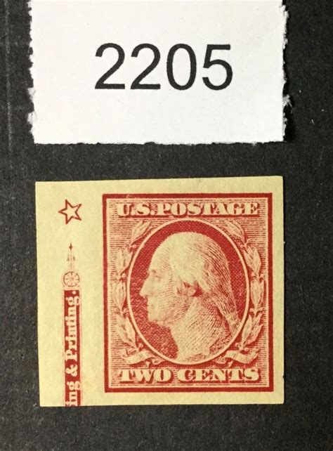 US Stamps 384 Imperf Mint OG H XF LOT 2205 United States General