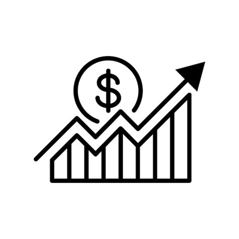 경제 성장 또는 달러 가치 상승의 개념 비즈니스 그래프 성장 프리미엄 벡터
