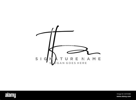 Tf Carta Firma Logo Plantilla Dise O Elegante Logo Firma S Mbolo