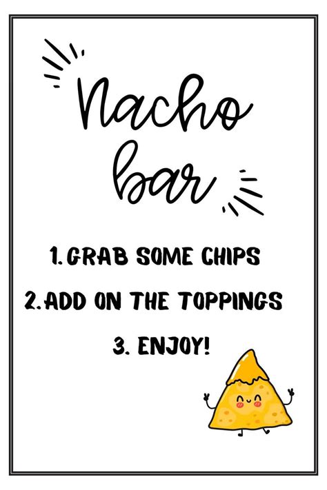 Free Printable Nacho Bar Sign 1 Ohclary