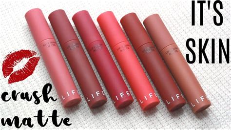 Review Son Its Skin Life Color Lip Crush Matte Son Kem L Mid End Ch T