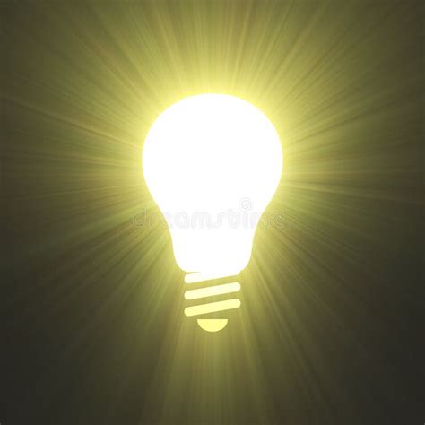 Bright Idea Invention Energy Lightbulb Symbol Stock Illustration ...