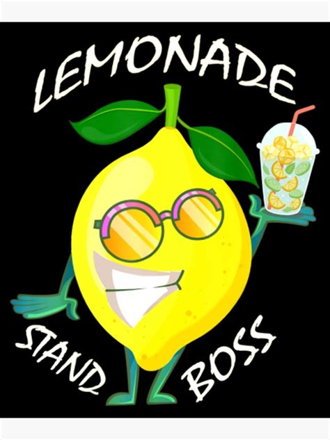 Lemonade Stand Boss Lemons Drink Business Poster For Sale By