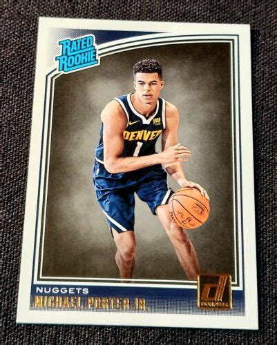 Panini Donruss Rated Rookie Michael Porter Jr Rc Denver