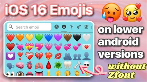 Ios Emojis On Lower Android Versions Without Zfont Youtube