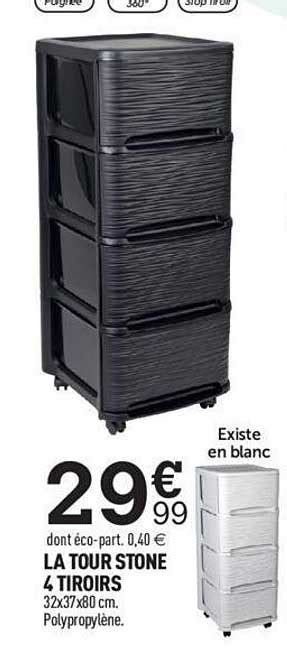 Promo La Tour Stone 4 Tiroirs Chez Centrakor ICatalogue Fr