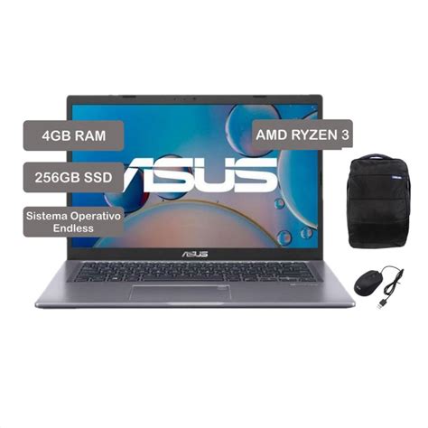 Portátil Asus Ryzen 3 Amd 4gb Ram 256gb Ssd Endless