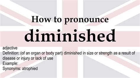 How to pronounce 'diminished' + meaning - YouTube