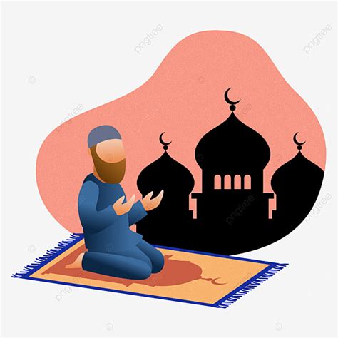 Prayer Hands Clipart Transparent Background Hand Drawn Cartoon Ramadan