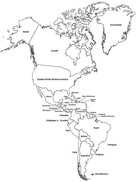 Mapa De América Político Físico Regiones Norte Centro Sur Países