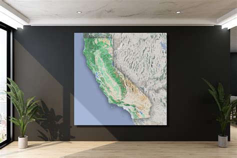 Terrain Map Of California Whiteclouds