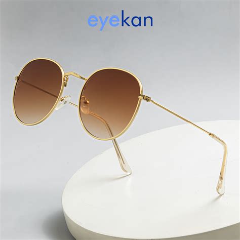 Jual Eyekan Kacamata Hitam Bulat Anti Uv 400 Sunglasses Round Untuk