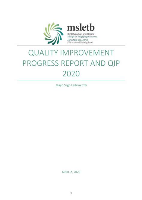 Pdf Quality Improvement Progress Report And Qip Dokumen Tips